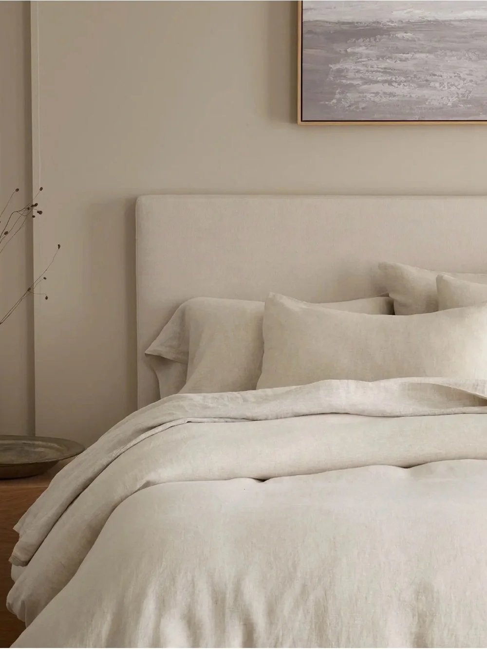 NWOT Natural Chambray European Linen Duvet Set -  Retail $194
